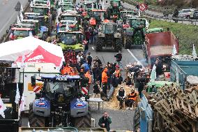 Demonstration Of French Farmers Near Paris
