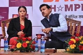 Rajyavardhan Singh And Mary Kom In Jaipur