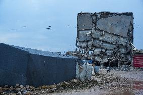 Jindires, One Year After The Earthquake, Camps Sink Into Mud And Clay