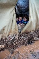 Jindires, One Year After The Earthquake, Camps Sink Into Mud And Clay