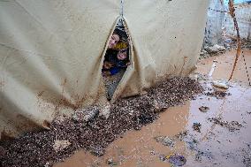 Jindires, One Year After The Earthquake, Camps Sink Into Mud And Clay