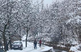 Fresh Snowfall In Many Higher Areas Of Kashmir