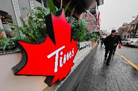 Tim Hortons Coffee Store in Shanghai