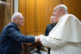 Martin Scorsese Meets Pope Francis - Vatican