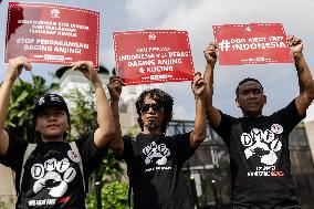 Animal Rights Activists Reiterated Their Demand For A Ban On The Dog And Cat Meat Trade In Indonesia.