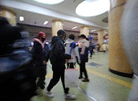 Passengers at Subway in Beijing