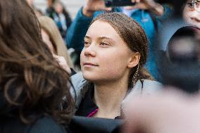 Greta Thunberg Trial On Public Order Offence Charges In London