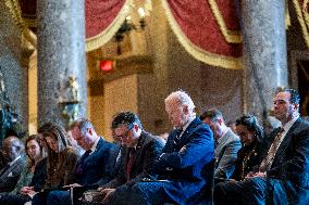 US President Joe Biden delivers remarks at the National Prayer Breakfast