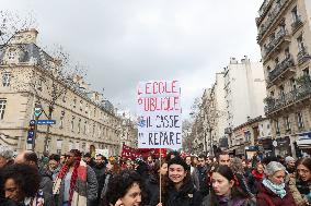 Demonstration Of The Teachers - Paris
