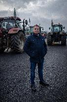 French Farmers Block The A6 Highway Near Paris