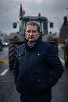 French Farmers Block The A6 Highway Near Paris