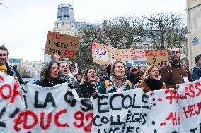 Teachers' Demonstration In Paris, France