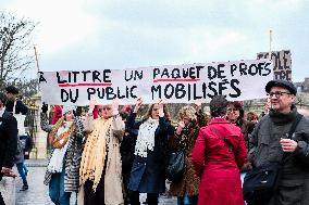 Teachers' Demonstration In Paris, France