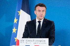 President Emmanuel Macron Press Conference - Brussels