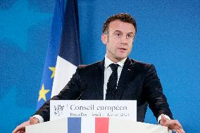 President Emmanuel Macron Press Conference - Brussels