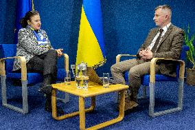 Katarina Mathernova gives interview to Ukrinform correspondent