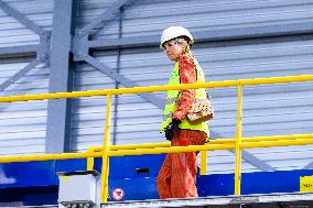 Queen Maxima Visits Recycling Center - Eindhoven