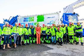 Queen Maxima Visits Recycling Center - Eindhoven