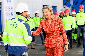 Queen Maxima Visits Recycling Center - Eindhoven