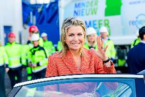 Queen Maxima Visits Recycling Center - Eindhoven