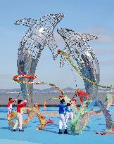 A Colorful Ribbon Dragon in Yantai