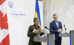 News conference of Ukrainian and Canadian FMs in Kyiv
