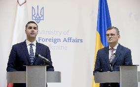 News conference of Dmytro Kuleba and Ian Borg in Kyiv