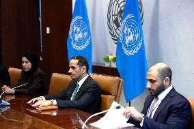 United Nations SEcretary General Meets WithThe Prime Minister Of Qatar