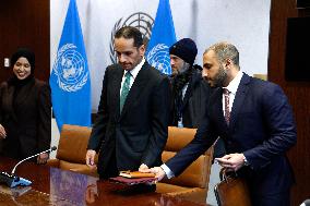 United Nations SEcretary General Meets WithThe Prime Minister Of Qatar