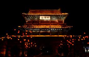 Xuanhua Ancient City Night Scenery