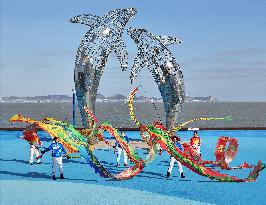 A Colorful Ribbon Dragon in Yantai