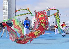 A Colorful Ribbon Dragon in Yantai