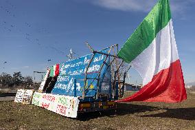 Italian Farmers Stage A Protest In Brescia.