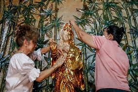 Chinese New Year Celebration Preparation In Bali