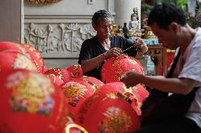 Chinese New Year Celebration Preparation In Bali