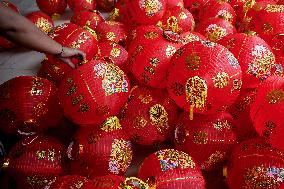 Chinese New Year Celebration Preparation In Bali