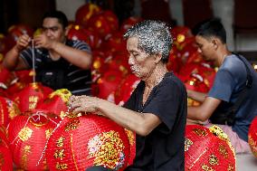 Chinese New Year Celebration Preparation In Bali