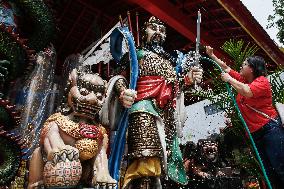 Chinese New Year Celebration Preparation In Bali