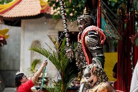 Chinese New Year Celebration Preparation In Bali