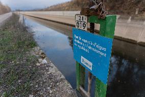 Drought In Catalonia: The Urgell Canal.