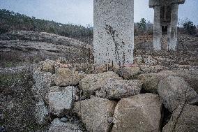 Drought In Catalonia: Rialb Reservoir.