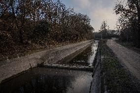 Drought In Catalonia: The Urgell Canal.