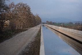 Drought In Catalonia: The Urgell Canal.