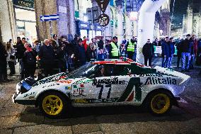 The Departure Of The Rallye Monte-Carlo Historique 2024 In Milan