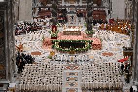 Pope Francis mass for religious orders in St Peters Basilica - Rome