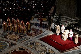 Pope Francis mass for religious orders in St Peters Basilica - Rome