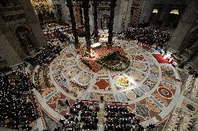 Pope Francis mass for religious orders in St Peters Basilica - Rome