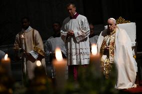 Pope Francis mass for religious orders in St Peters Basilica - Rome