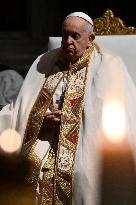 Pope Francis mass for religious orders in St Peters Basilica - Rome