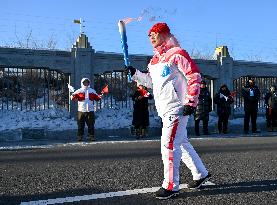 (SP)CHINA-INNER MONGOLIA-NATIONAL WINTER GAMES-TORCH RELAY (CN)